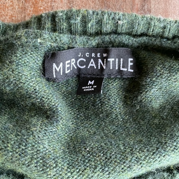 JCrew Mercantile lightweight wool sweater green medium - Picture 2 of 2
